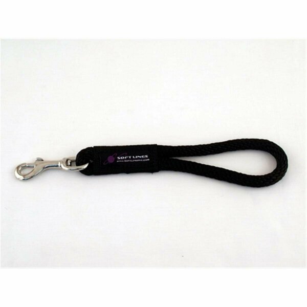 Soft Lines Dog Snap Leash 0.5 In. Diameter By 1 Ft. - Black SO456439